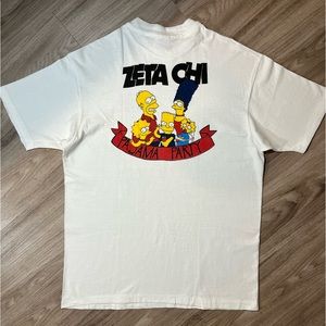 ❌SOLD❌ Vintage 90s The Simpsons College Frat T Shirt